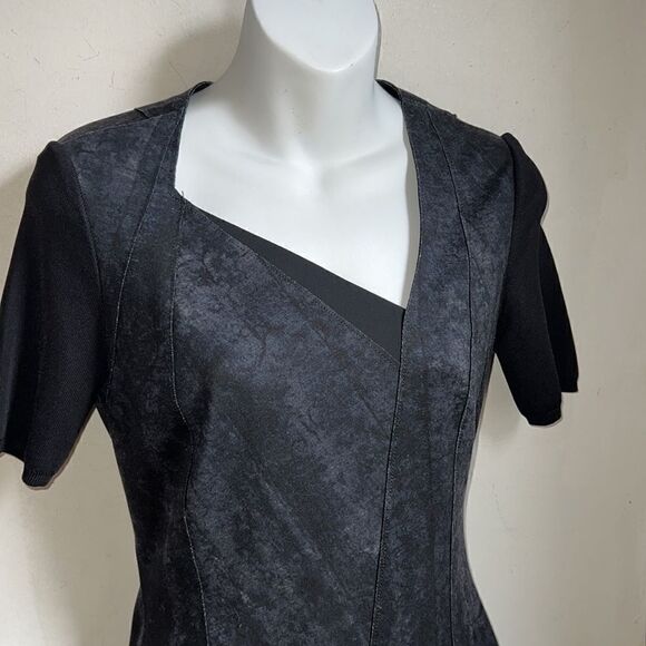 ELIE TAHARI Karli Black Scuba Stretch Dress-0 - Picture 3 of 10